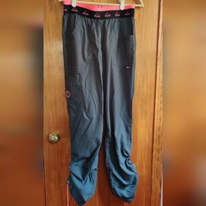 Koi Black Scrub Pants with Pink Details